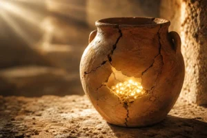 Tesouro em vaso de barro