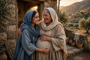 Visitation embrace golden hour